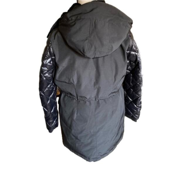 Calvin Klein Anorack Parka Faux Fur Removable Hood Puffer Coat Size L MSRP: $340 - Picture 3 of 12